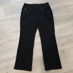belle Kim Gravel black pull on jeans 16